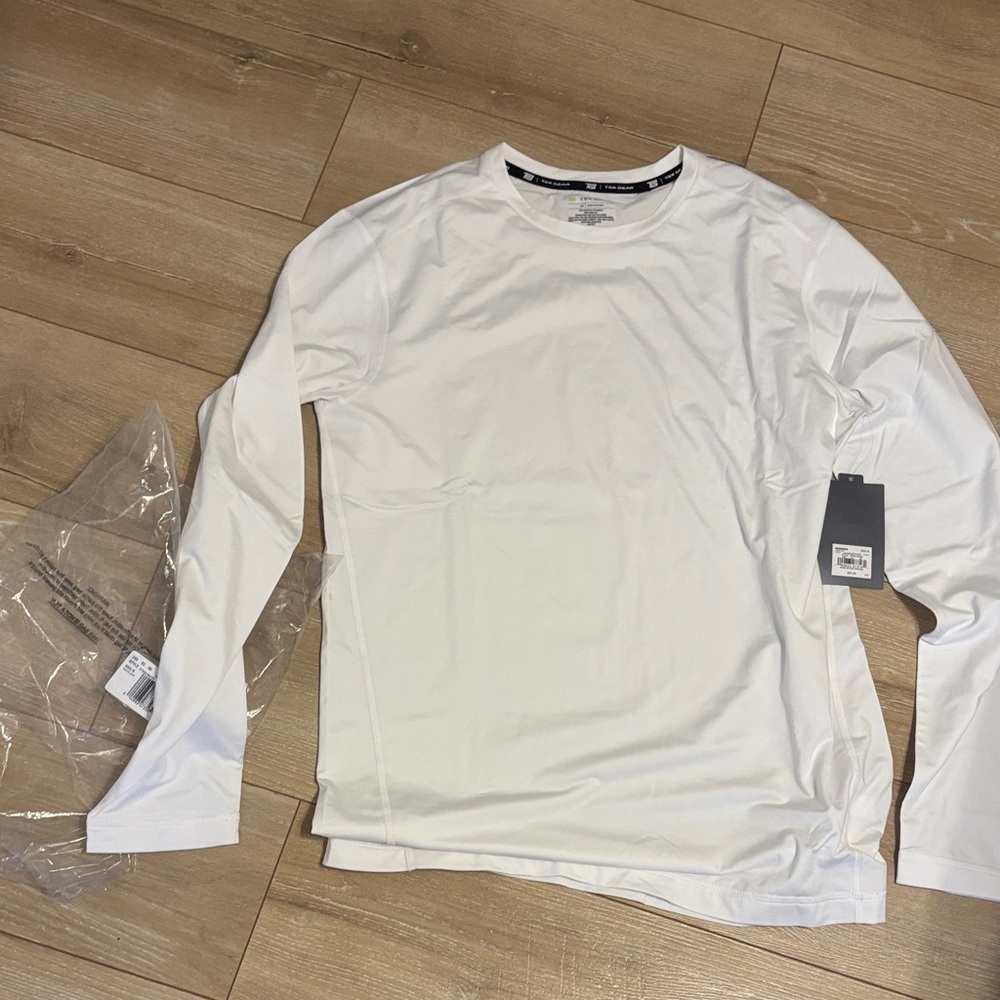 Tek Gear Men's White Long Sleeve Shirt NEW
